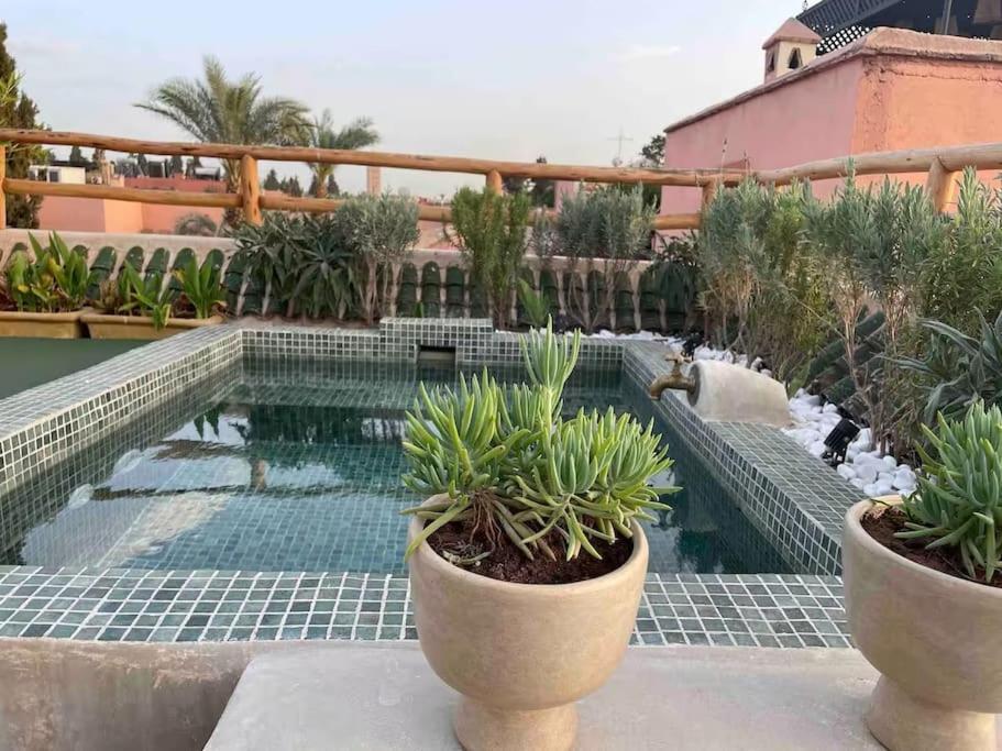מרקש Riad Ptit Kech, Bassin Terrasse - Petits Dejeuners מראה חיצוני תמונה
